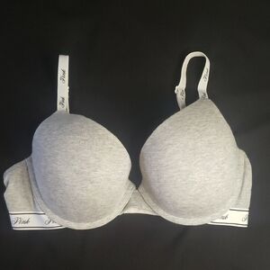 PINK Victoria's Secret Light Gray Bra